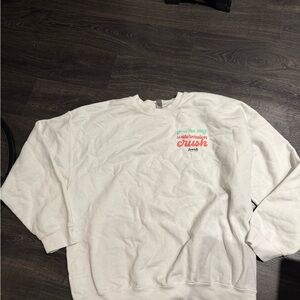 🎀Gildan White Crewneck Men's Sweater with Graphic